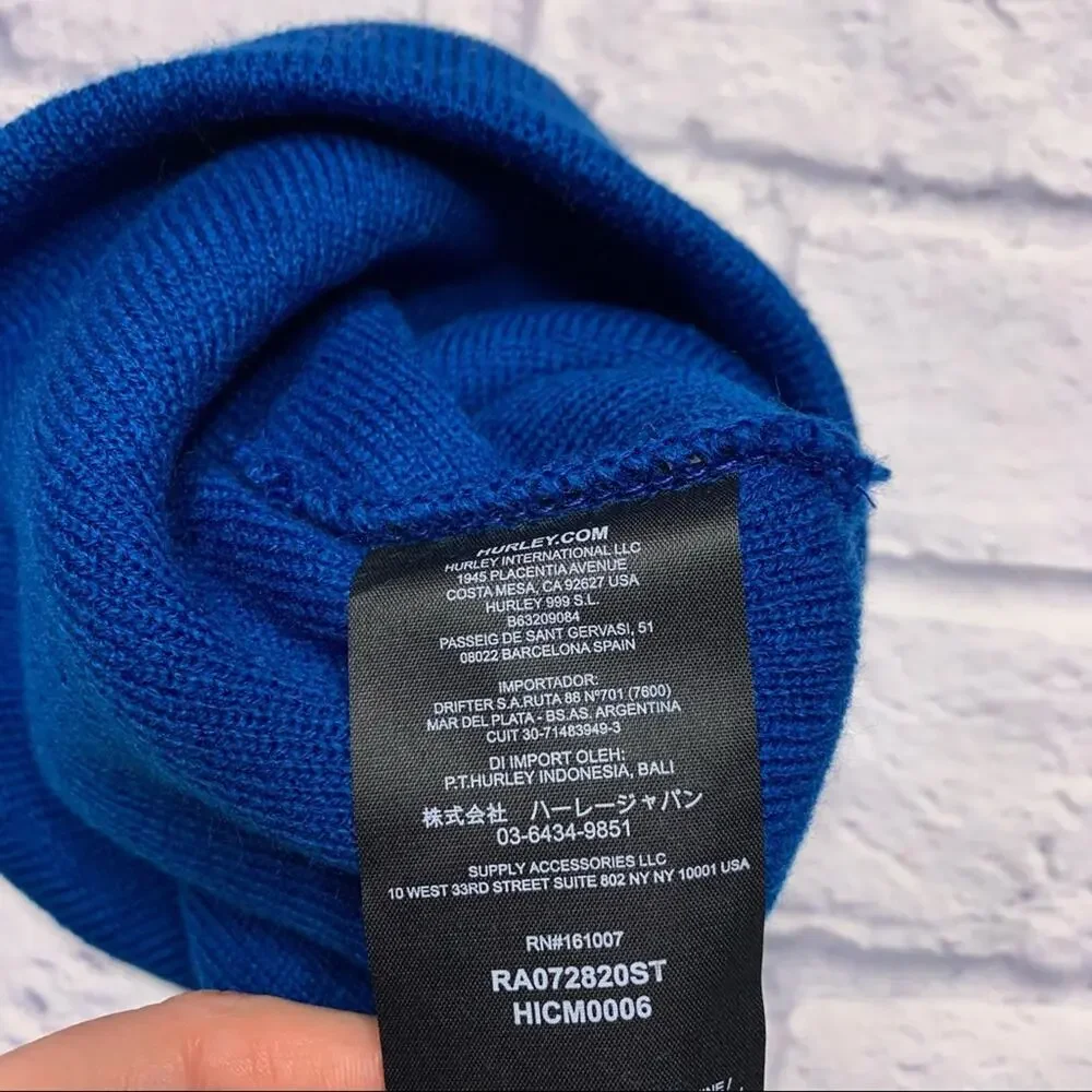 Hurley Icon Staple Beanie in Blue
